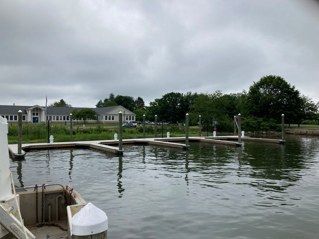 Wide view of the completed marina docks